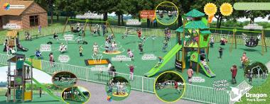 Pontlliw Park Playground.