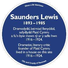 Saunders Lewis blue plaque