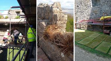 Oystermouth Castle conservation collage A