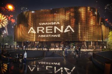 Arena at night CGI